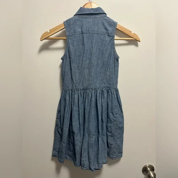 Polo Ralph Lauren Girls Denim Sleeveless Dress Size 7 - Picture 5 of 6